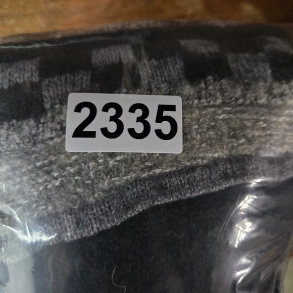 Vintage Croft & Borrow Sweater Mens Large Gray Black 3D Knit 90s Sweatshirt - Picture 12 of 12